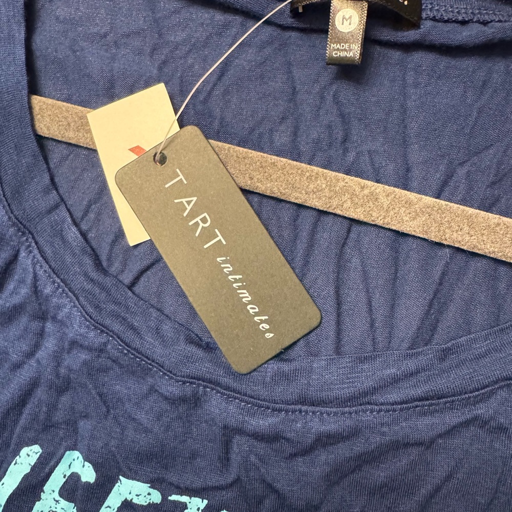 Blue Weekend Warrior Graphic T-Shirt lounge Dress - Picture 3 of 4